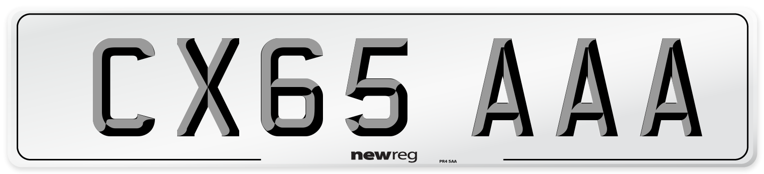 CX65 AAA Number Plate from New Reg